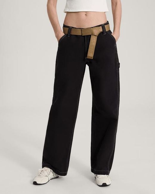Vans Black Chore Mid Rise Straight Trousers