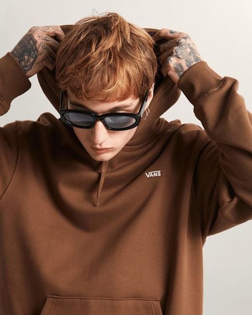 Vans Brown Left Chest Ii Loose Pullover Hoodie for men