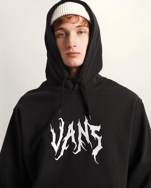 Vans Black They Are Just Shoes Loose Pullover Hoodie for men