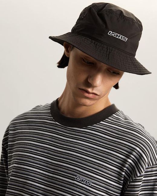 Vans Black Dropped V Bucket Hat for men