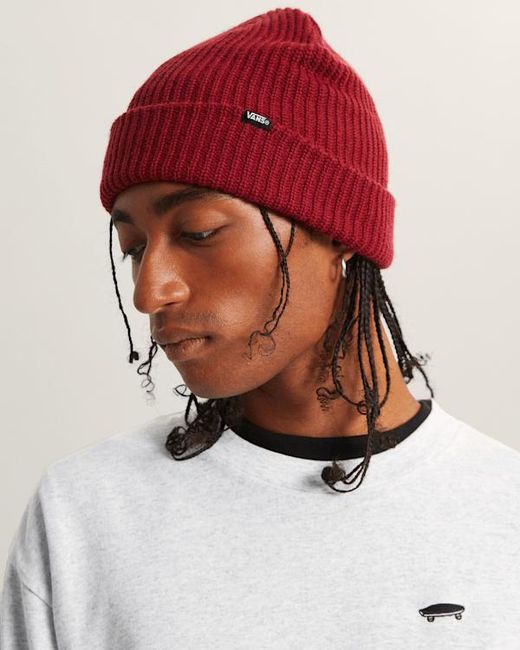 Vans Core Basic Cuff Beanie, Grootte in het Red voor heren