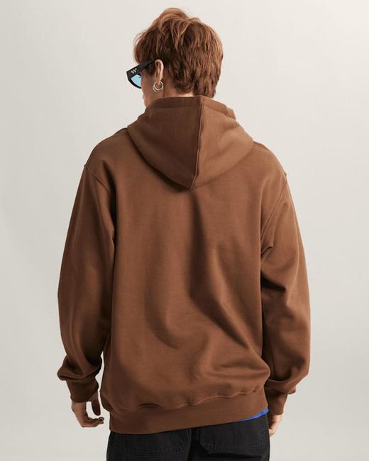 Vans Brown Left Chest Ii Loose Pullover Hoodie for men