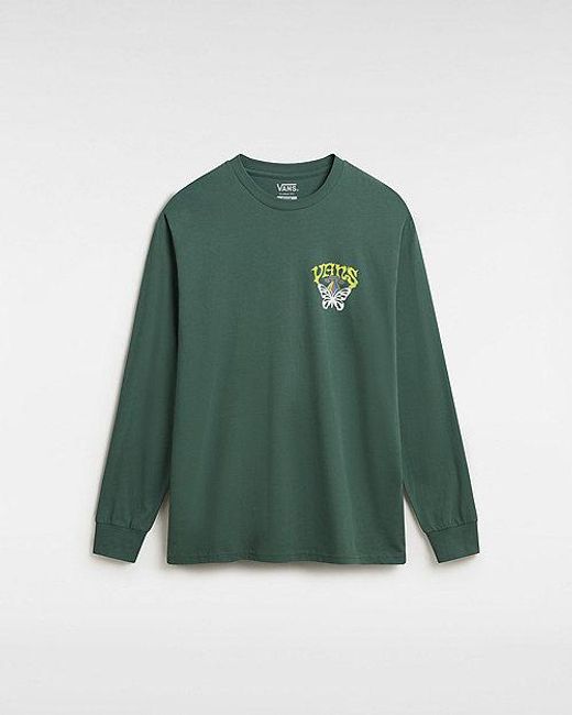 Vans Green Skull Saucer Long Sleeve T-shirt for men