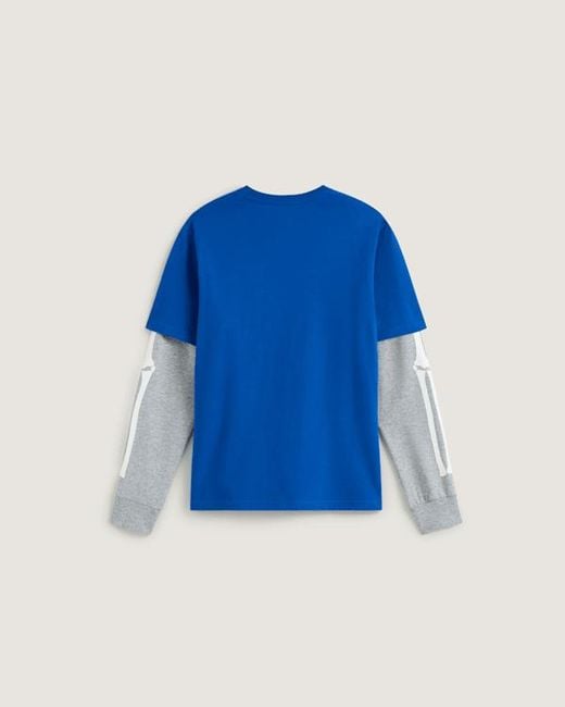 Vans Blue Kids Arm Bones Twofer Shirt (8-14 Years)