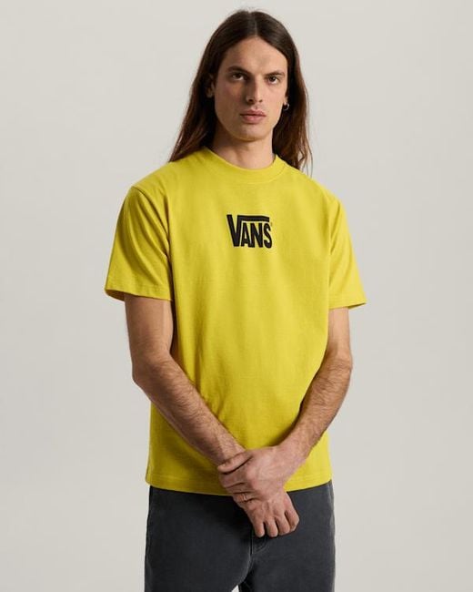 Vans Yellow Stretch Logo T-Shirt for men