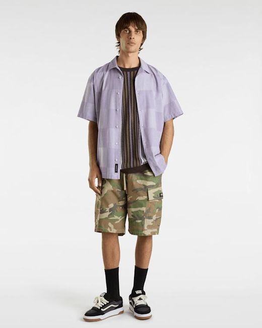 Vans Purple Kessler Checkerboard T-Shirt for men