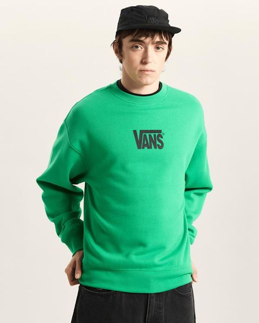 Vans Green Stretch Logo Crew Sweatshirt for men
