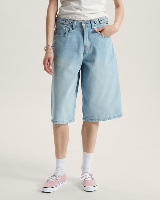 Vans Blue Cinched Check-5 Baggy Shorts