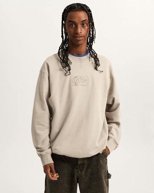 Sudadera De Cuello Redondo Blocked Box, Hombre, Talla Vans de hombre de color Natural