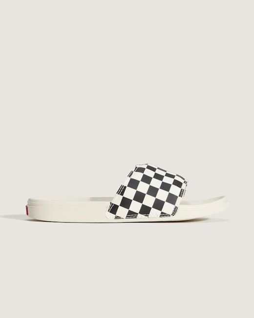 Vans White Checkerboard La Costa Slide-On