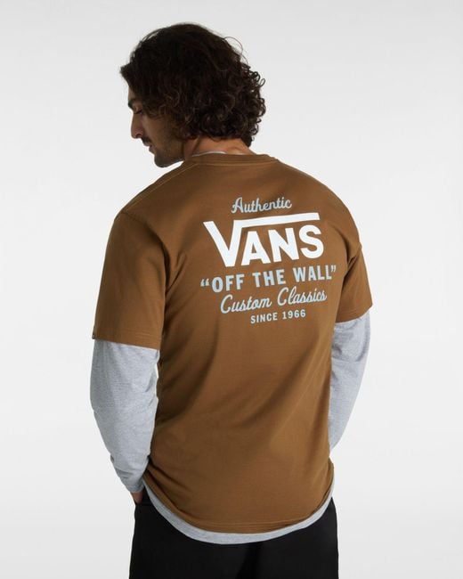 Vans Holder St Classic T-shirt in Brown für Herren