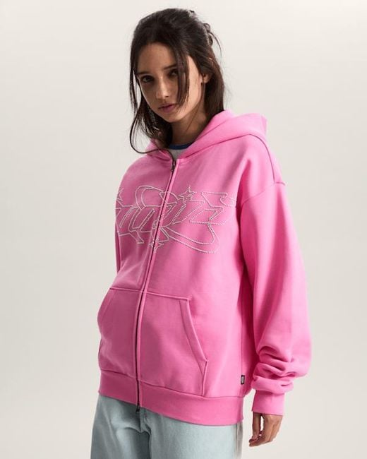 Vans Pink Y2K Star Zip Pullover Hoodie