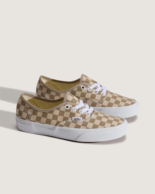 Vans White Authentic Checkerboard Shoes for men