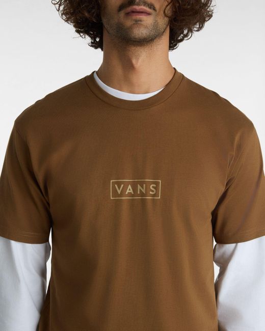 Vans Classic Easy Box T-shirt in Brown für Herren