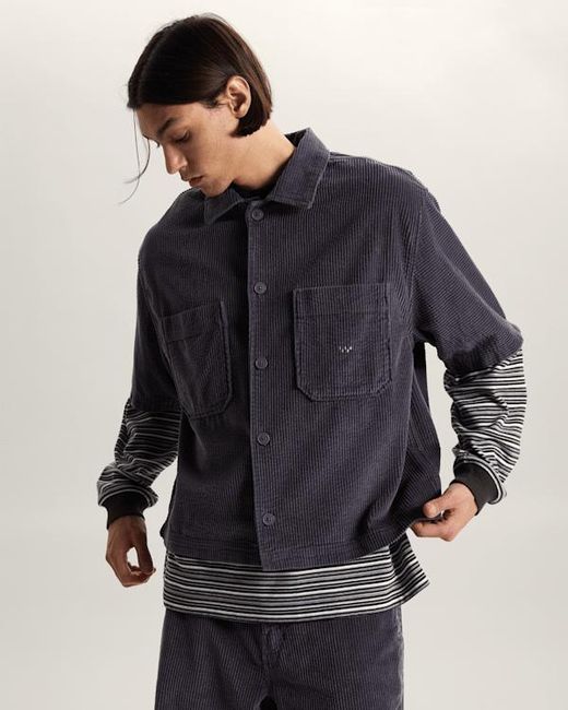 Vans Blue Premium Cord Button Up Shirt for men