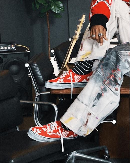 Vans Red Premium Authentic Shoes for men