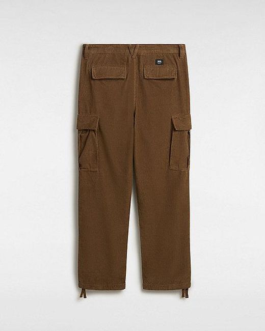 Vans Brown Service Cargo Corduroy Loose Tapered Trousers for men