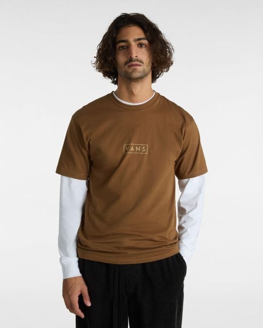Vans Classic Easy Box T-shirt in Brown für Herren