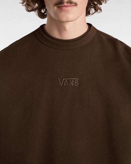 Vans Brown Premium Logo Crew Sweatshirt for men