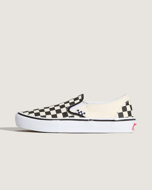 Vans Metallic Skate Checkerboard Slip-On Shoes (Checkerboard) for men