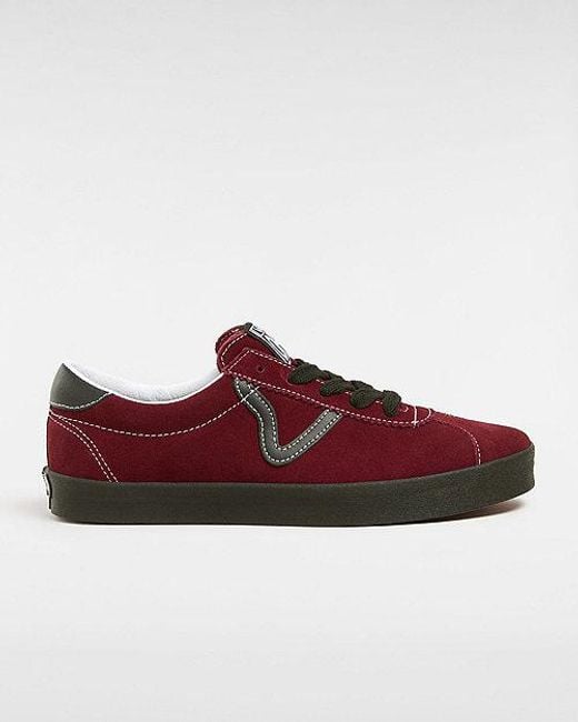 Vans Red Sport Low Suede Shoes