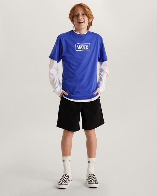 Vans Blue Kids On Canvas T-Shirt (8-14 Years)