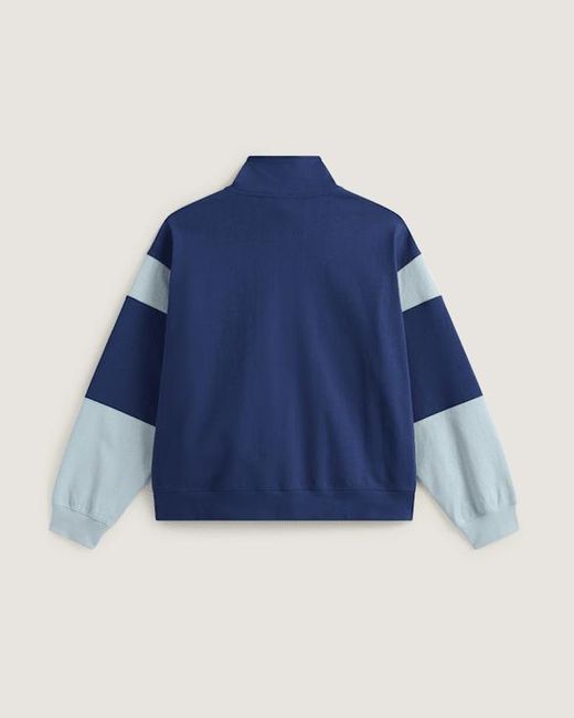 Vans Blue Retro Sport Mock Neck Full Zip True for men