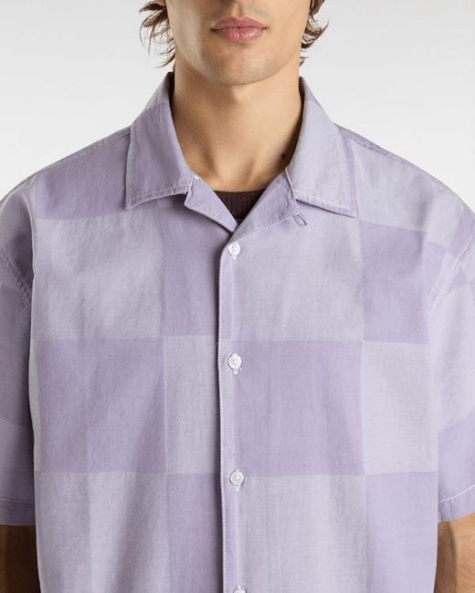 Vans Purple Kessler Checkerboard T-Shirt for men