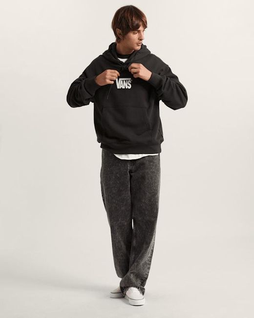 Vans Black Stretch Logo Pullover Hoodie for men