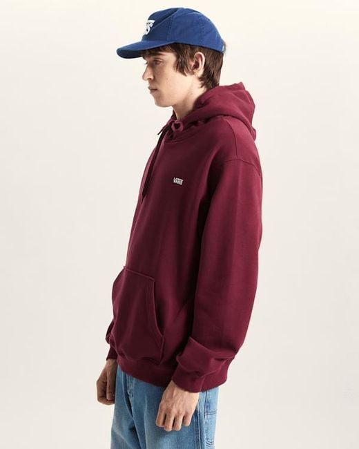 Vans Red Left Chest Ii Logo Pullover Hoodie for men