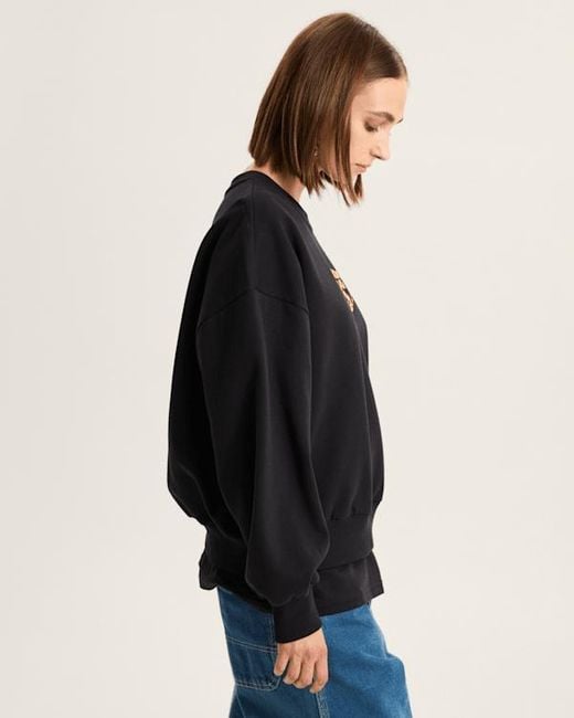Vans Leopard Oval Sweater Met Ronde Hals, Vrouw, Grootte in het Black