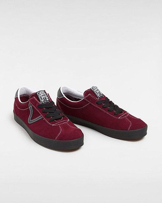 Vans Red Sport Low Suede Shoes