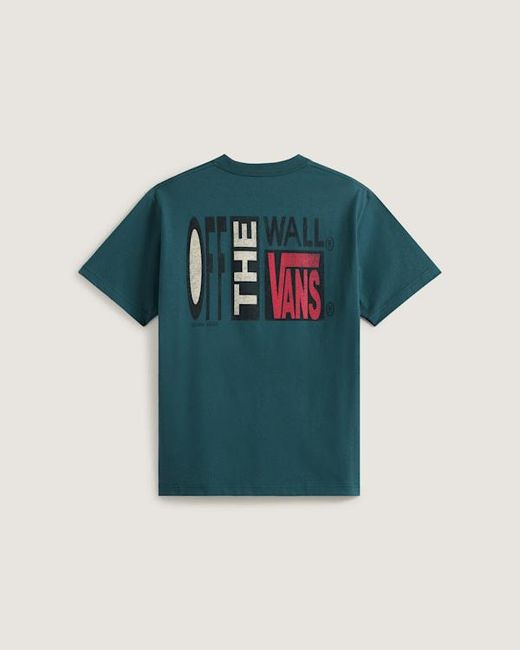 Vans Blue Stretch Stack Crackle T-Shirt for men