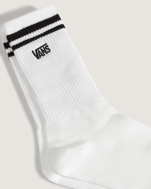 Vans White Stretch Logo Crew Socks (1 Pair) Size: M (5.5-8​ for men