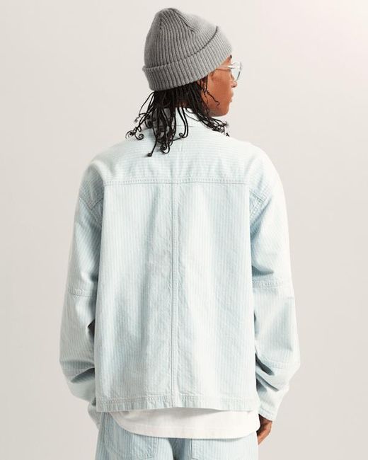 Vans Blue Umber Denim Stripe Jacket for men