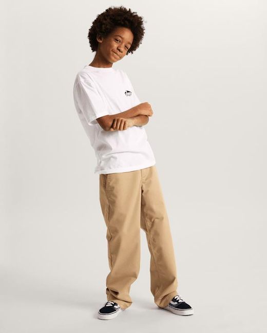 Vans White Kids Double Standard Long Sleeve T-Shirt (8-14 Years)