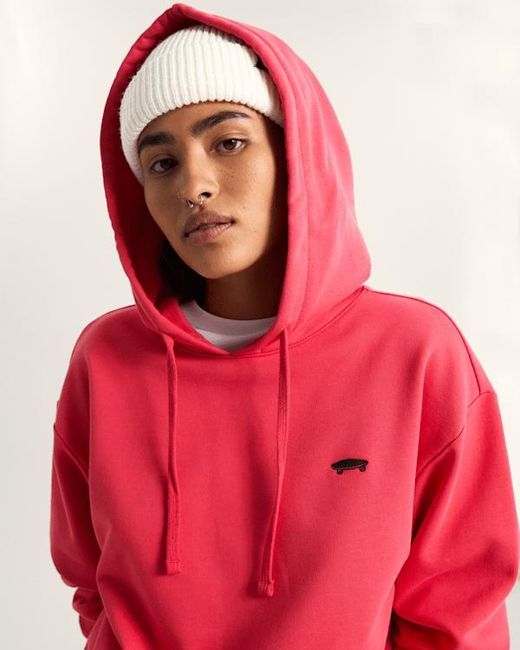 Vans Red W Salton Rlx Ft Pullover Hoodie