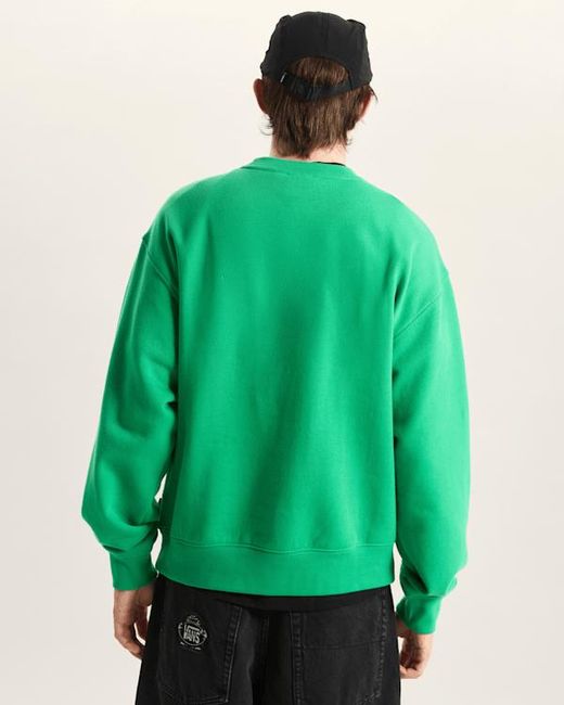 Vans Green Stretch Logo Crew Sweatshirt for men