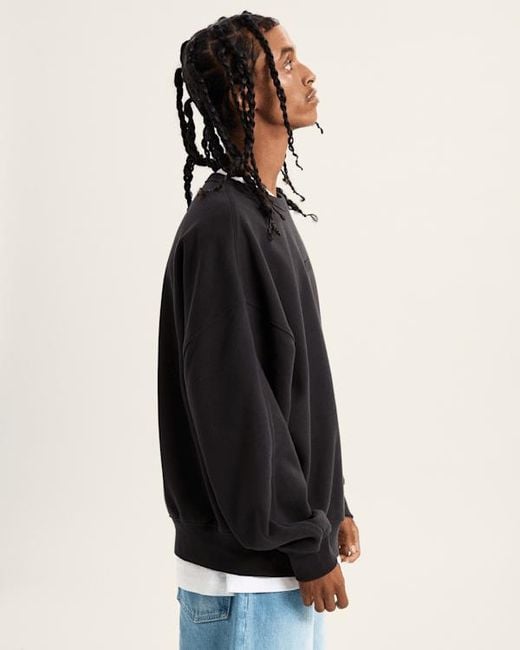 Vans Black Premium Logo Crew Sweatshirt for men