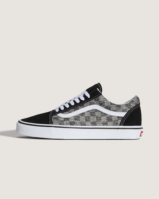 Vans Metallic Old Skool Denim Checkerboard Shoes for men