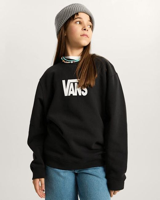 Vans Black Kids Stretch Logo Crew Sweatshirt (8-14 Years)
