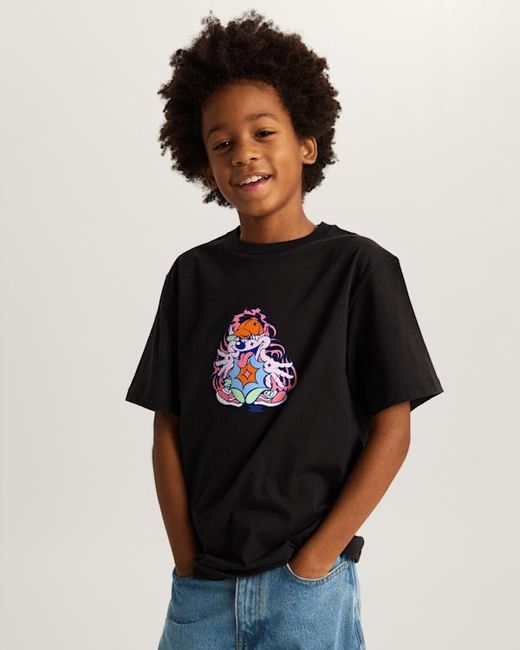 Vans Black Kids Boom Rascal T-Shirt (8-14 Years)