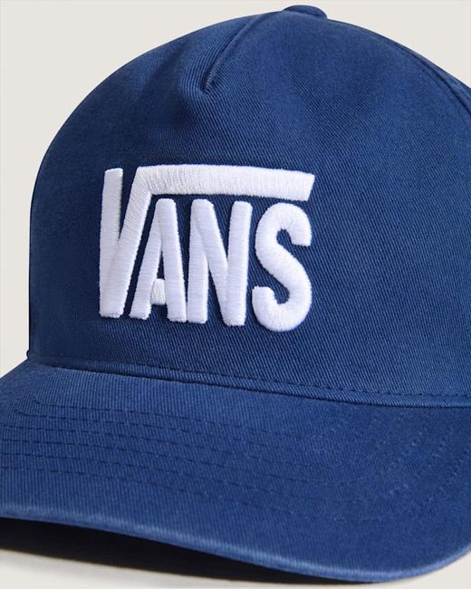 Vans Blue Stretch Logo Snapback Hat for men