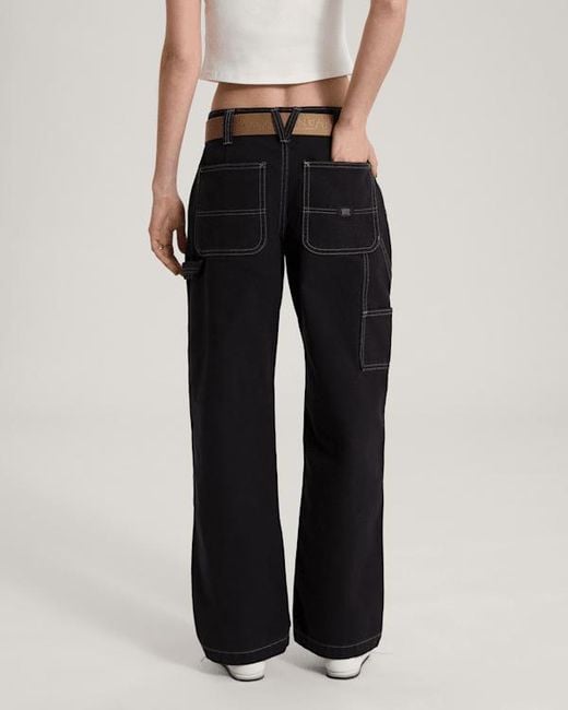 Vans Black Chore Mid Rise Straight Trousers