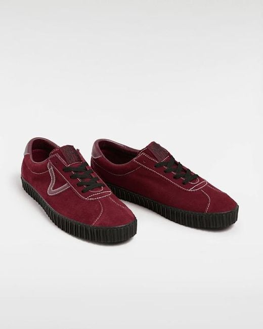 Vans Red Sport Low Creeper Suede Shoes for men