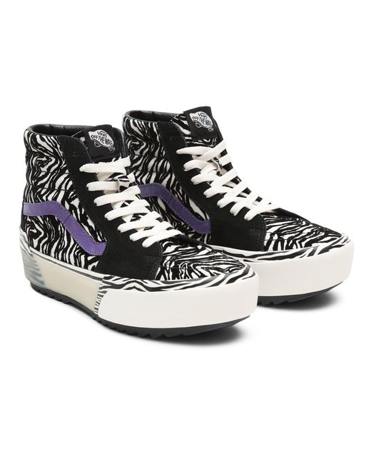 Chaussures Zebra Sk8-hi Stacked Vans en coloris Black