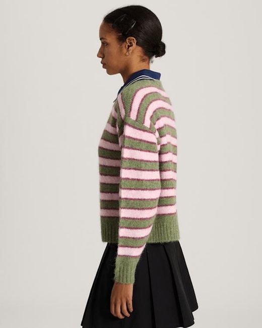 Vans Green Rollins Stripe Sweater Balsam/Mystcmlbry