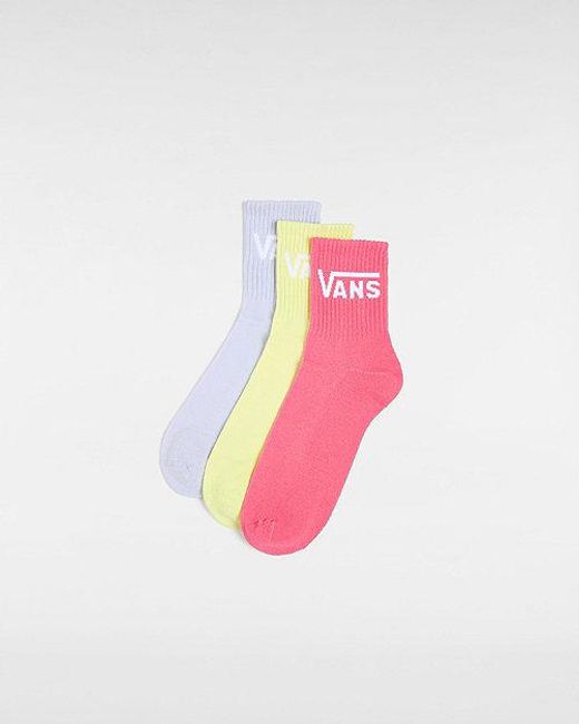 Vans Pink Classic Half Crew Socks for men