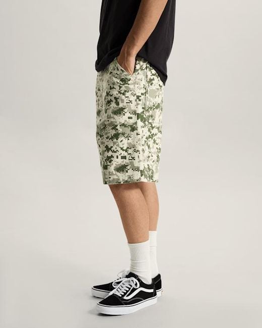 Vans Natural Premium Check-5 Baggy Canvas Shorts for men