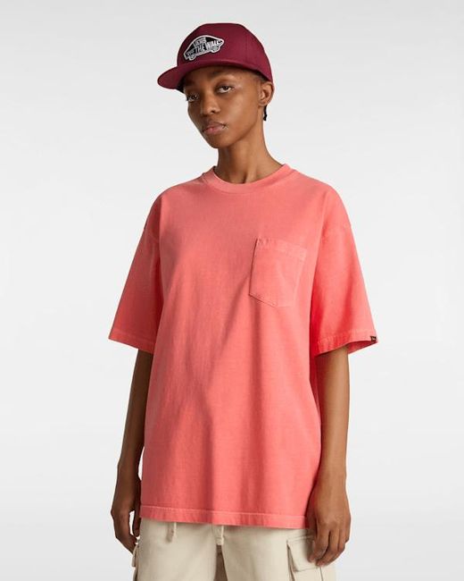 Vans Pink Original Standards Wash Pocket T-Shirt for men